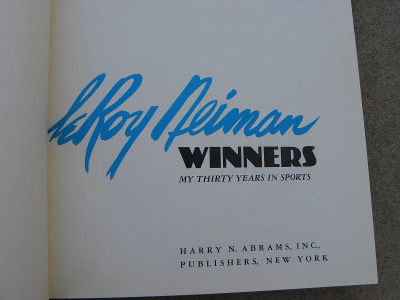 LEROY NEIMAN (1921-2012) signed and inscribed 1983 book &quot;Winners&quot; by the famous American sports artist