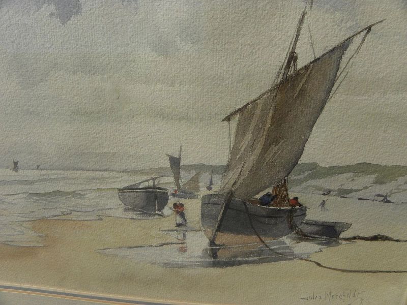 JULES MERSFELDER (1865-1937) **pair** watercolor paintings of coast scenes by noted early California artist