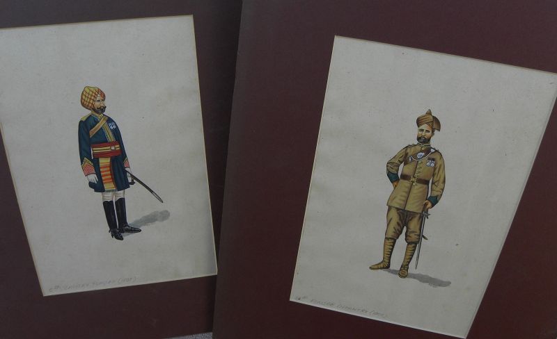 JOHN SEYMOUR LUCAS (1849-1923) two fine drawings Punjab India soldiers