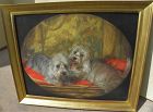 Dog art large fine pastel of white terriers