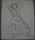 ABRAHAM WALKOWITZ (1878-1965) pencil drawing major Modernist artist