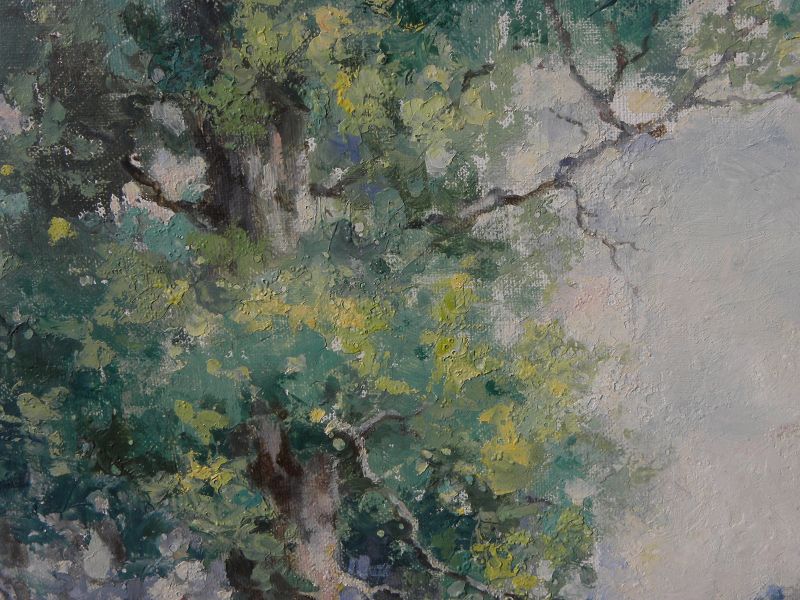 ALICE BLAIR THOMAS (1857-1945) California impressionist painting art
