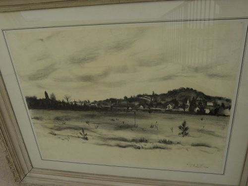 CHARLES CULVER (1908-1967) Michigan art Bellaire early drawing