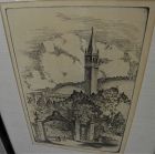 ALEXANDER STERN (1904-1994) California art 1947 etching UC Berkeley