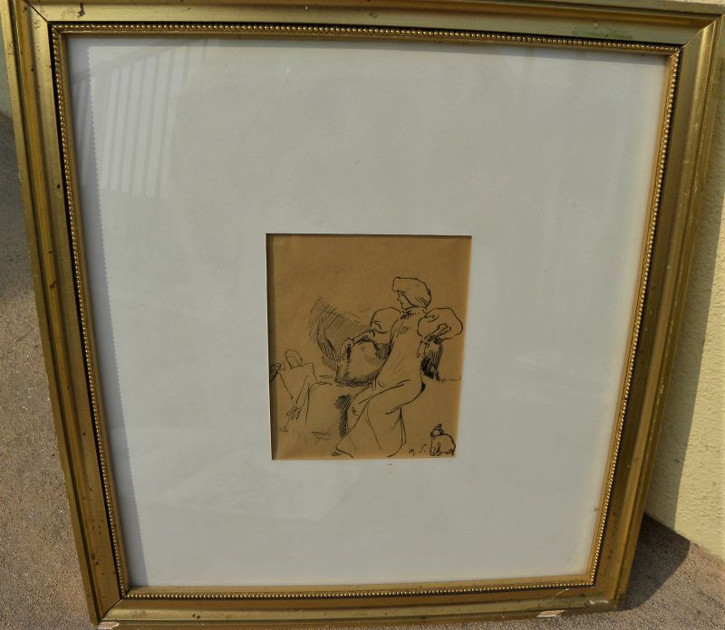 MARCEL-LENOIR (1872-1931) **two** ink drawings by French artist