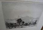 GEORGE ELBERT BURR (1859-1939) Southwestern American artist fine etching of Arizona desert