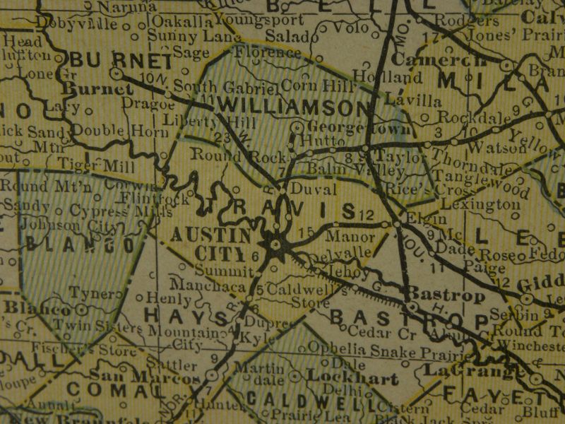 Texas antique map circa 1900 tastefully framed
