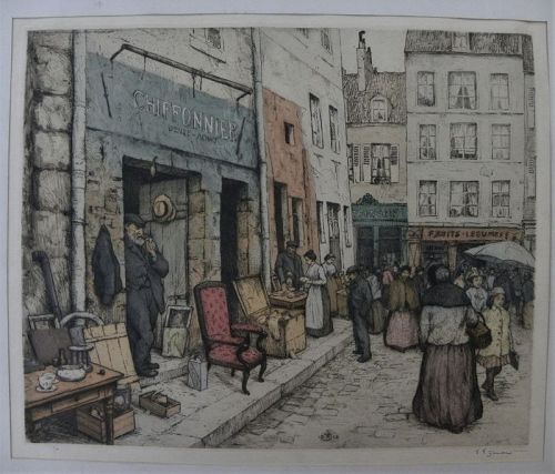 T  FRANTISEK SIMON (1877-1942) Paris print Czech artist signed