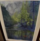 California watercolor painting of Yosemite by contemporary artist