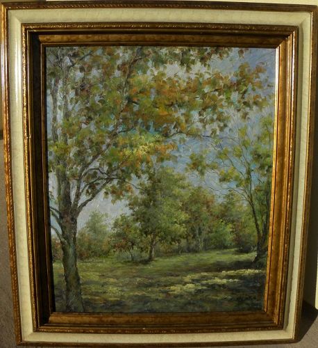 American impressionist woodland painting contemporary