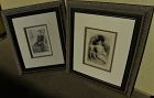 French PAIR 19th century etchings Charles Waltner and Ernest Laurent