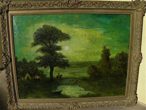 American large landscape painting western Indians style Blakelock
