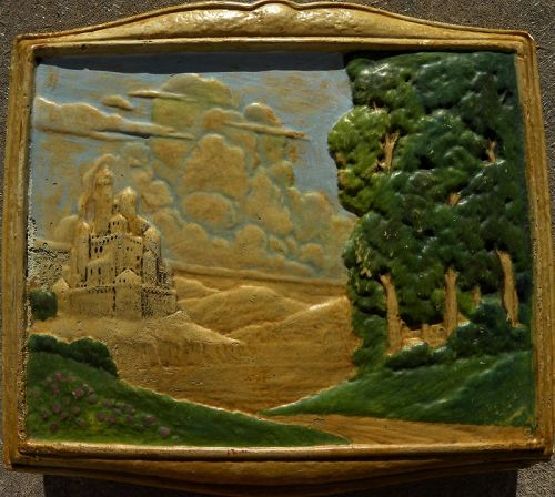 Vintage California Arts Crafts ceramic tile studio pottery plaque