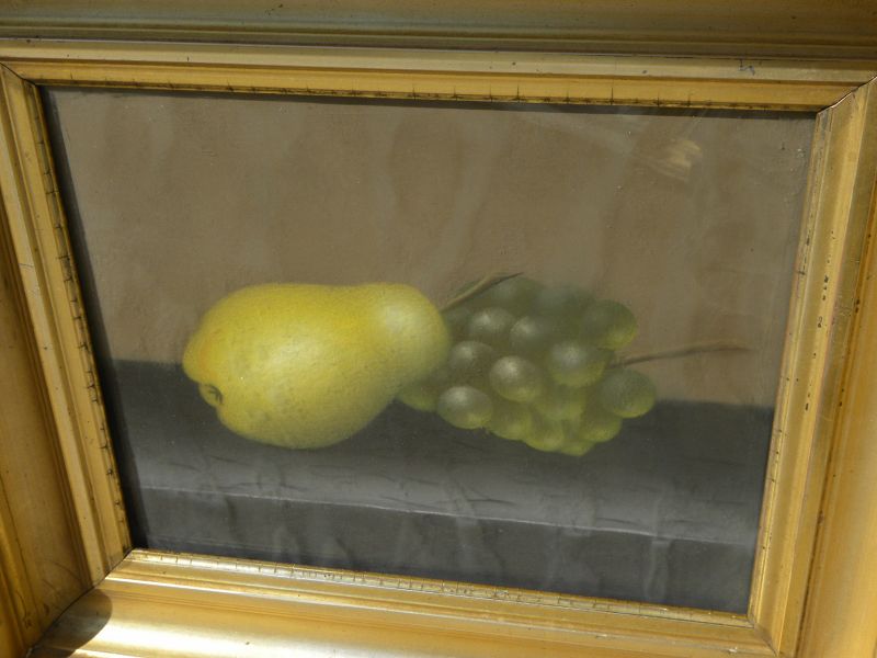 American antique still life pastel PAIR possibly by JOHN BOWER