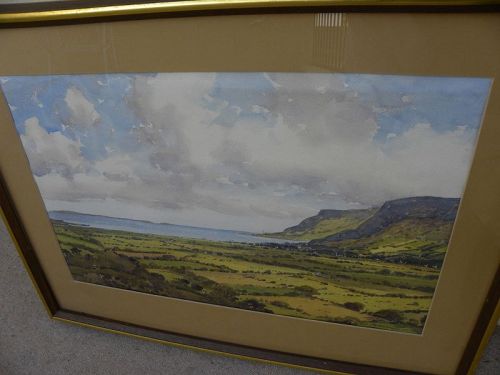 SAM MCLARNON (1923-2013) Irish coast landscape watercolor painting