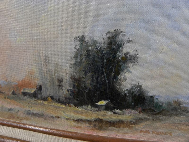 MEL RHOADS (California contemporary) plein air painting landscape