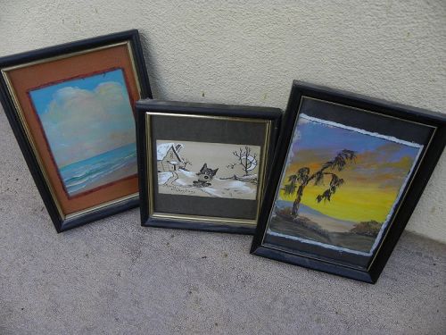 Three paintings by listed California artist TESS RAZALLE-CARTER
