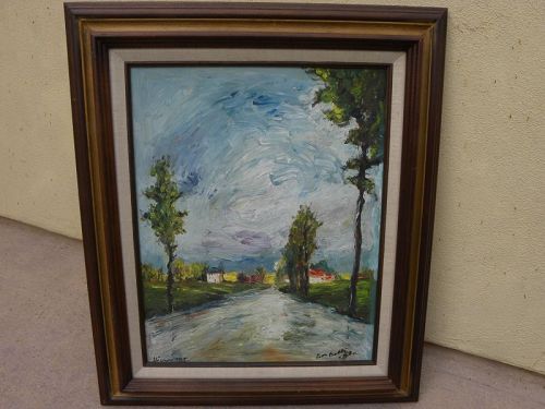 ROGER ETIENNE (1922-2011) impressionist landscape oil painting