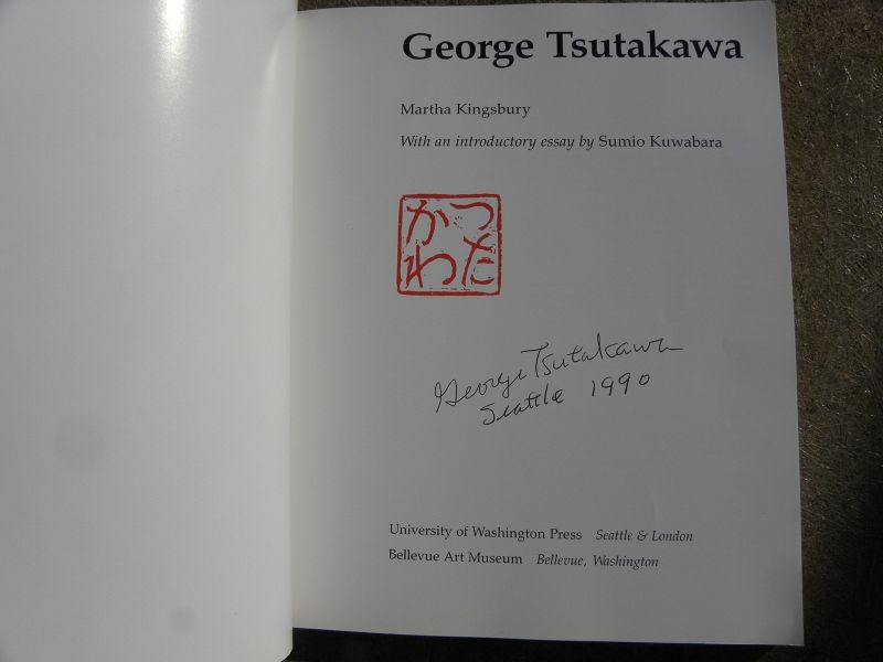 GEORGE TSUTAKAWA (1910-1997) signed book on Northwest School artist