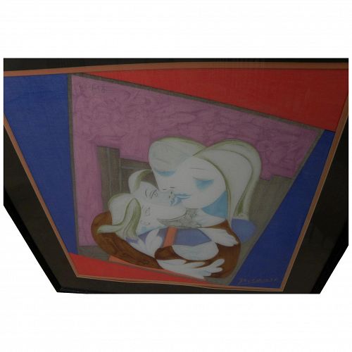 PABLO PICASSO (1881-1973) silk scarf after Cubist 1938 painting