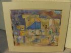 Taos Pueblo New Mexico original pastel drawing modernist signed