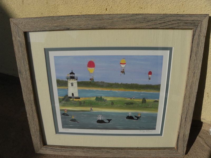 KATHY O'NEIL contemporary Cape Cod naive folk artist print ltd. signed