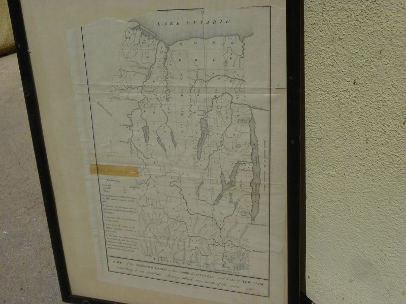 Original antique 1790 map Genesee Finger Lakes New York printed 1849