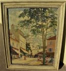 Paris French painting Montmartre vintage impressionist oil
