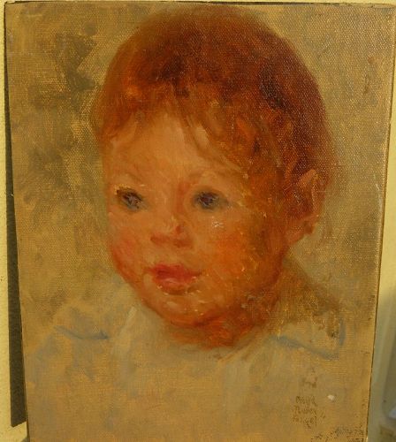 MAUD TOUSEY FANGEL (1881-1968) painting by American children's artist