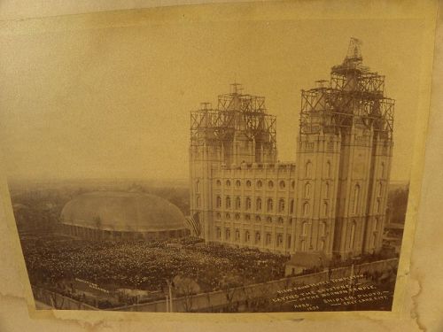 Mormon Temple Salt Lake City early Shipler photograph 1892