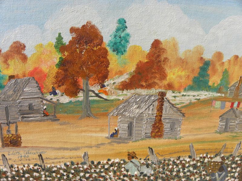 Southern art naive self-taught painting by Edith Alewine