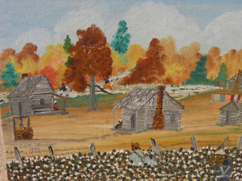 Southern art naive self-taught painting by Edith Alewine