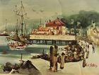 SUN YING (1919-2016) watercolor painting of Sausalito California