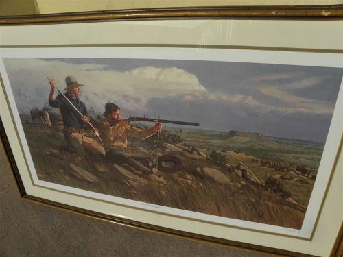 FRED FELLOWS b.1934 pencil signed print Cowboy Artists America master