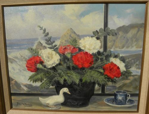 JAN DOMELA (1894-1973) noted California artist still life painting