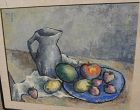 Modern cubist still life painting vintage 1960's