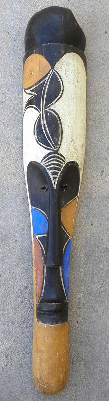 African hand made wood carving painted