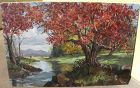 Impressionist oil landscape painting signed