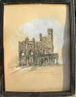 Chicago early memorabilia drawing Palmer Potter mansion Lake Shore Dr