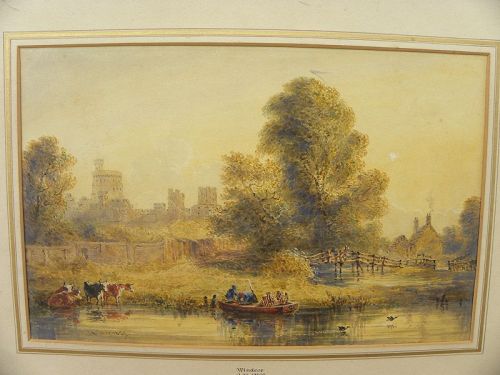 JOSEPH INCE (1806-1859) English watercolor Windsor Castle