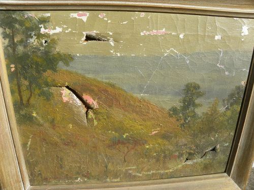 LEON MAKIELSKI 1885-1974 American painting lakeshore Midwest AS-IS