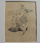 ROBERTO MONTENEGRO 1887-1968 Surrealism drawing noted Mexican artist