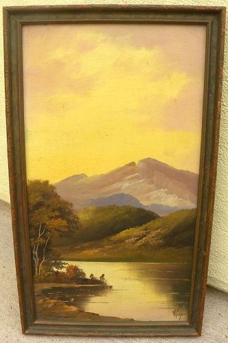 Old Southwestern landscape painting listed artist WILLARD PAGE