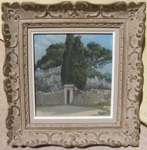 French Impressionist painting signed circa 1960 nicely framed