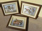 Three original duck paintings fine detail by ROBERT RICHERT (b. 1947)