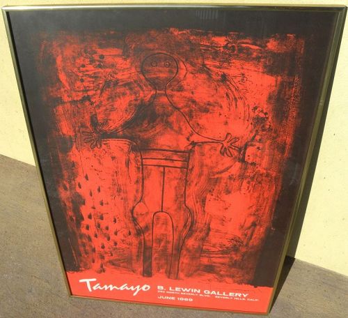 RUFINO TAMAYO 1899-1991 Mexican art hand signed Lewin poster