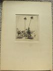 HUC-MAZELET LUQUIENS 1881-1961 Hawaiian art signed etching rare
