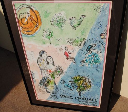 Mark Chagall 1887-1985 Four Seasons Chicago 1974 poster