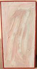 Modern abstract painting 1980's pink neutral colors
