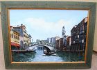 Venice Italy contemporary painting famous Rialto Bridge signed
